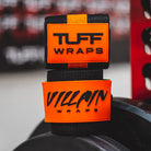 Black Orange Villain Sidekick Wrist Wraps 16" TuffWraps.com