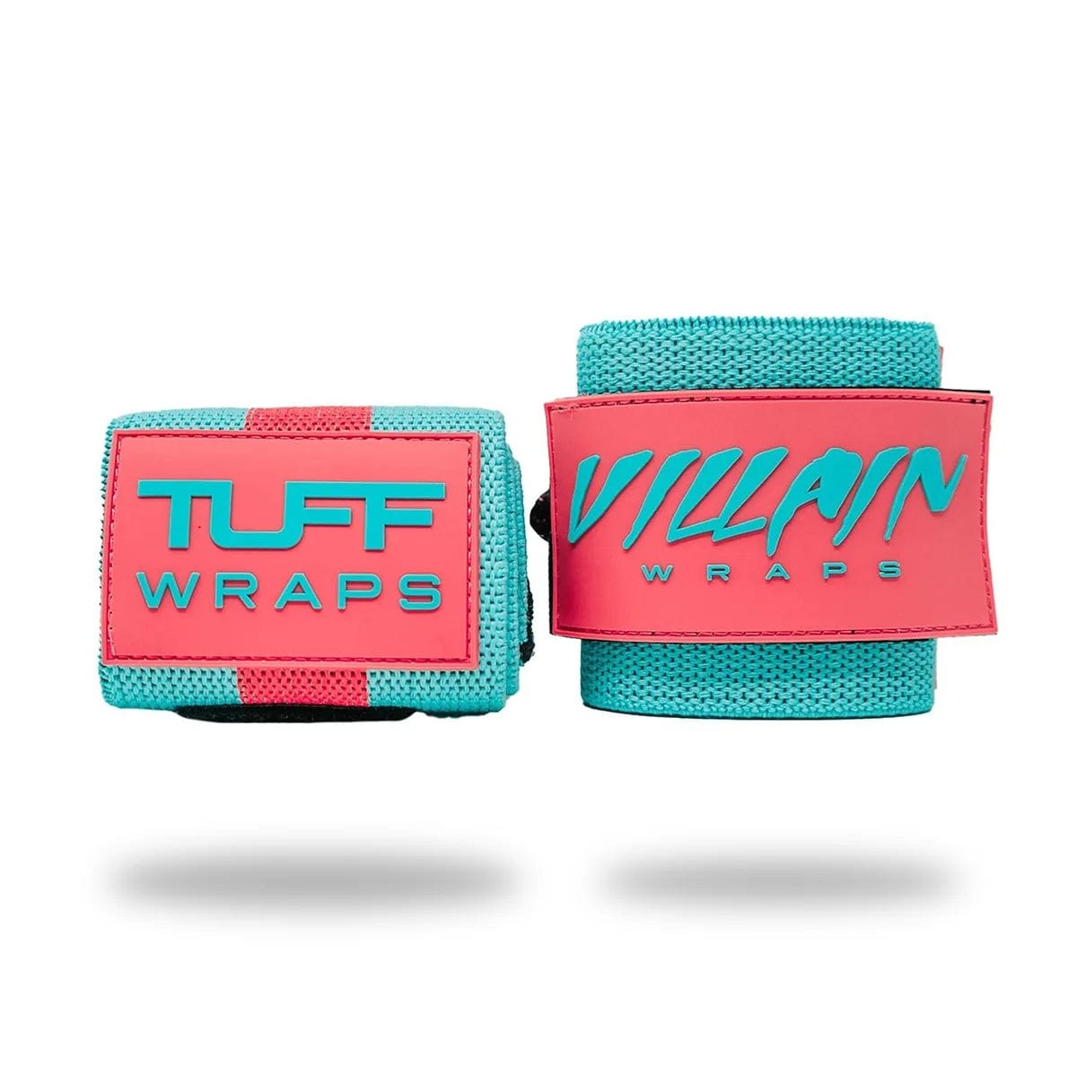 16" Villain Sidekick Wrist Wraps - Pink & Teal TuffWraps.com