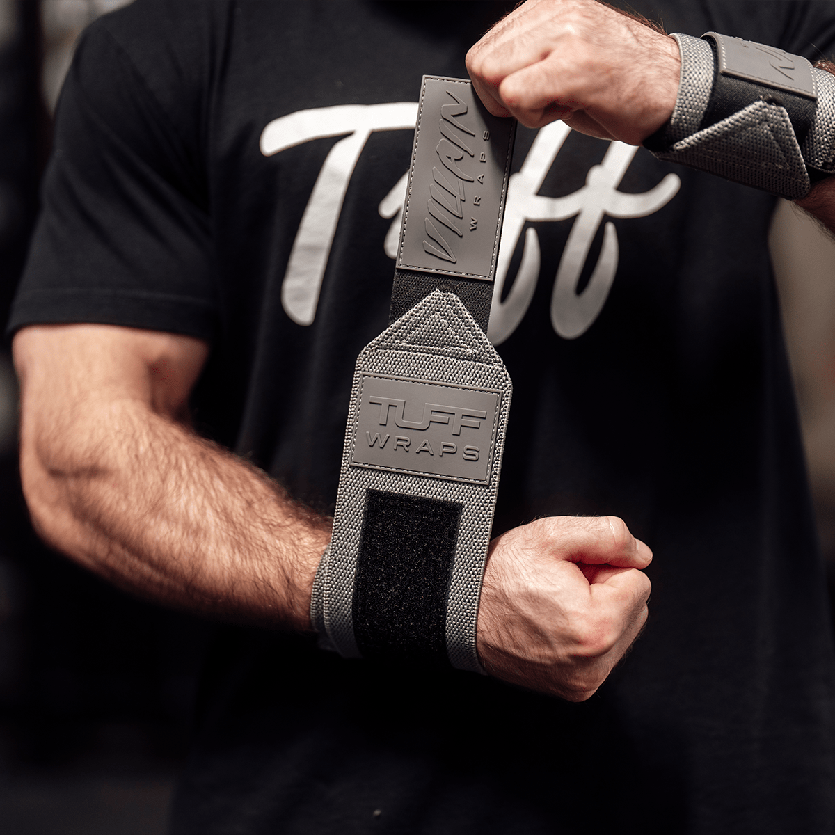 16" Villain Wrist Wraps - Solid Gray TuffWraps.com