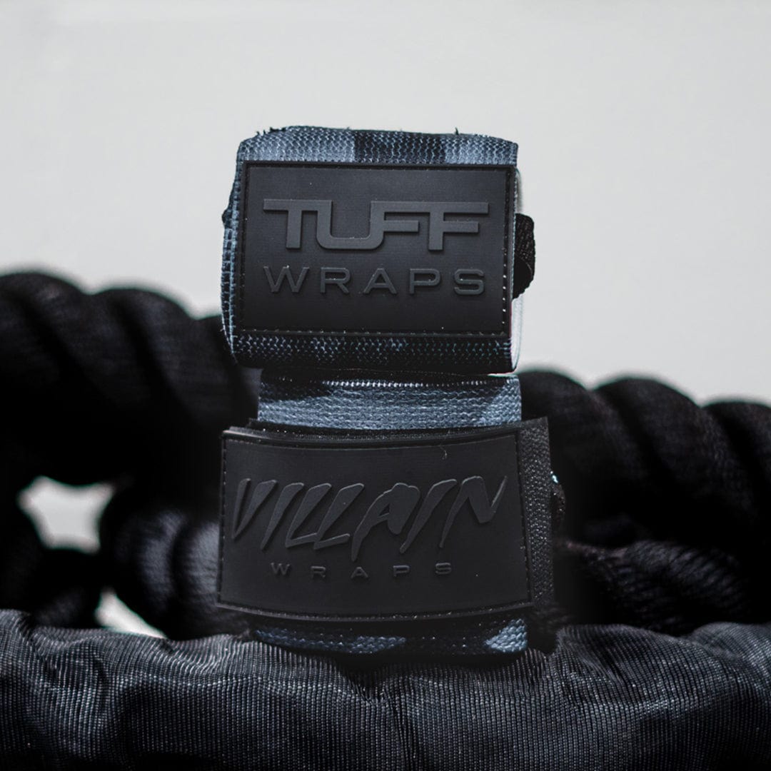 Black Camo V2 Villain Wrist Wraps 24" TuffWraps.com