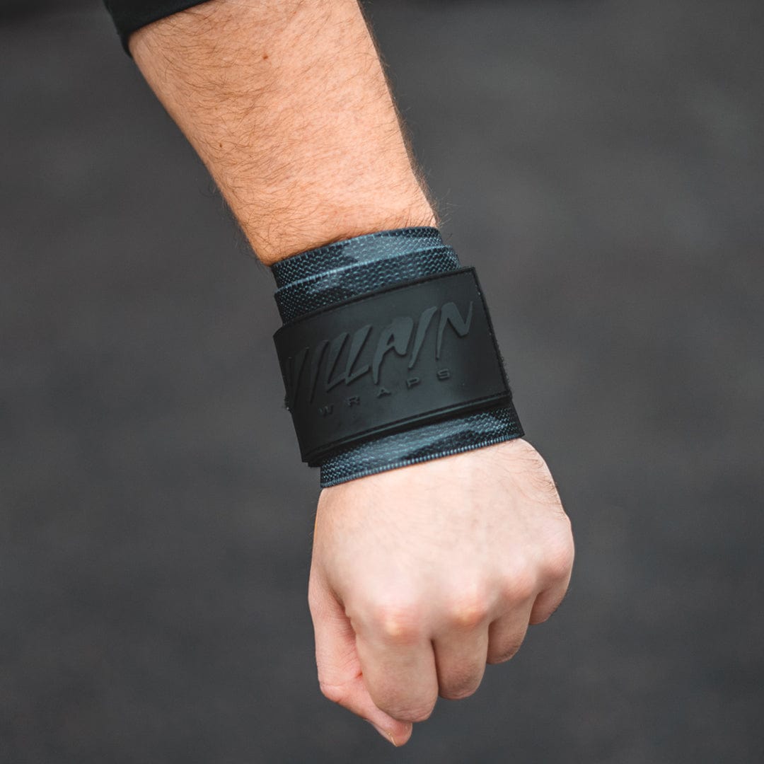 Black Camo V2 Villain Wrist Wraps 24" TuffWraps.com