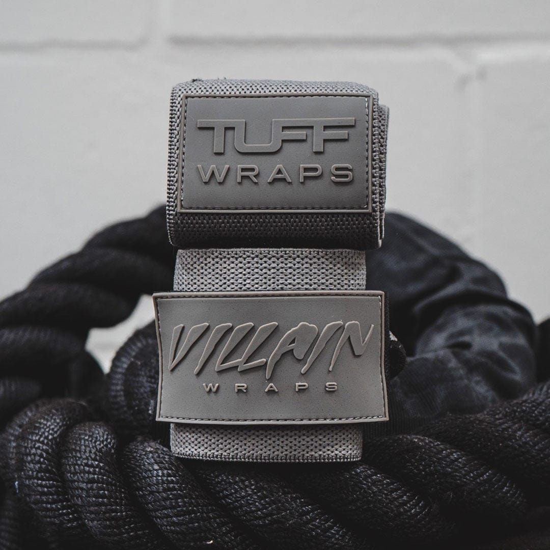 Solid Gray Villain Wrist Wraps 24" TuffWraps.com