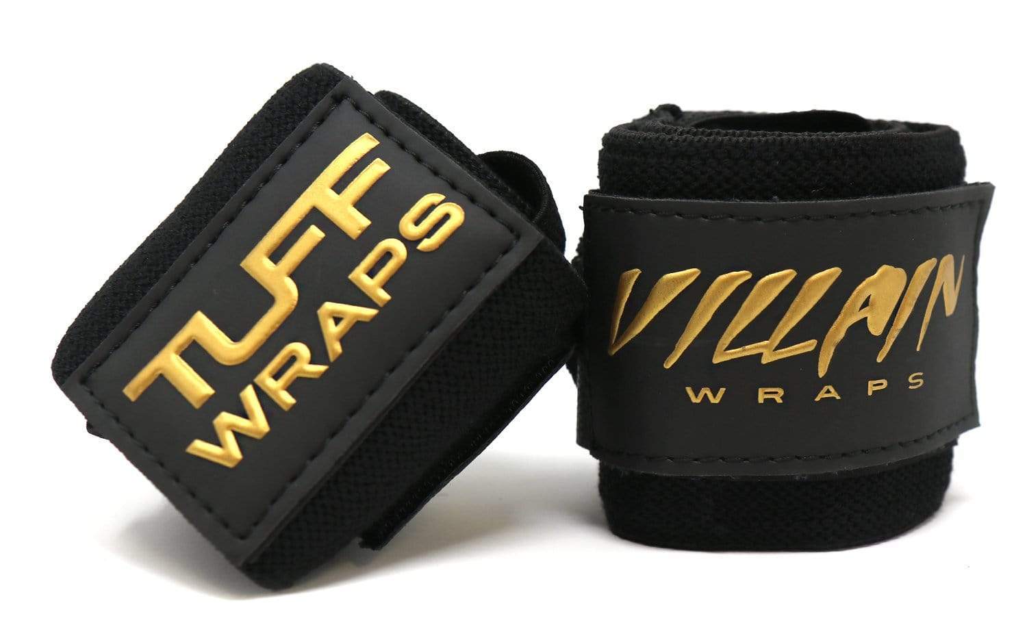 Villain Wrist Wraps 30" (Black/Gold) TuffWraps.com