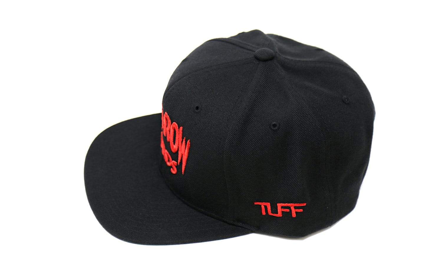 Bench Row Black/Red Snapback Hat TuffWraps.com