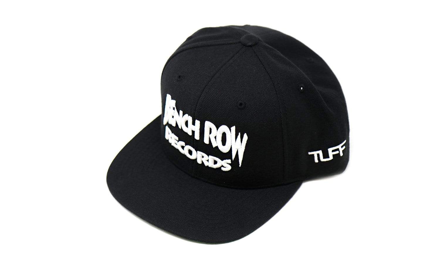 Bench Row Records Black/White Snapback Hat TuffWraps.com