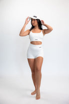 Classic Ribbed Biker Shorts - White TuffWraps.com