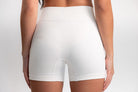 Classic Ribbed Biker Shorts - White TuffWraps.com