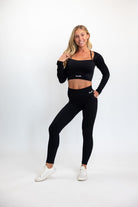 Classic Ribbed Leggings - Black TuffWraps.com