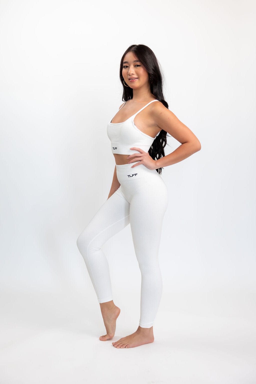 Classic Ribbed Leggings - White TuffWraps.com