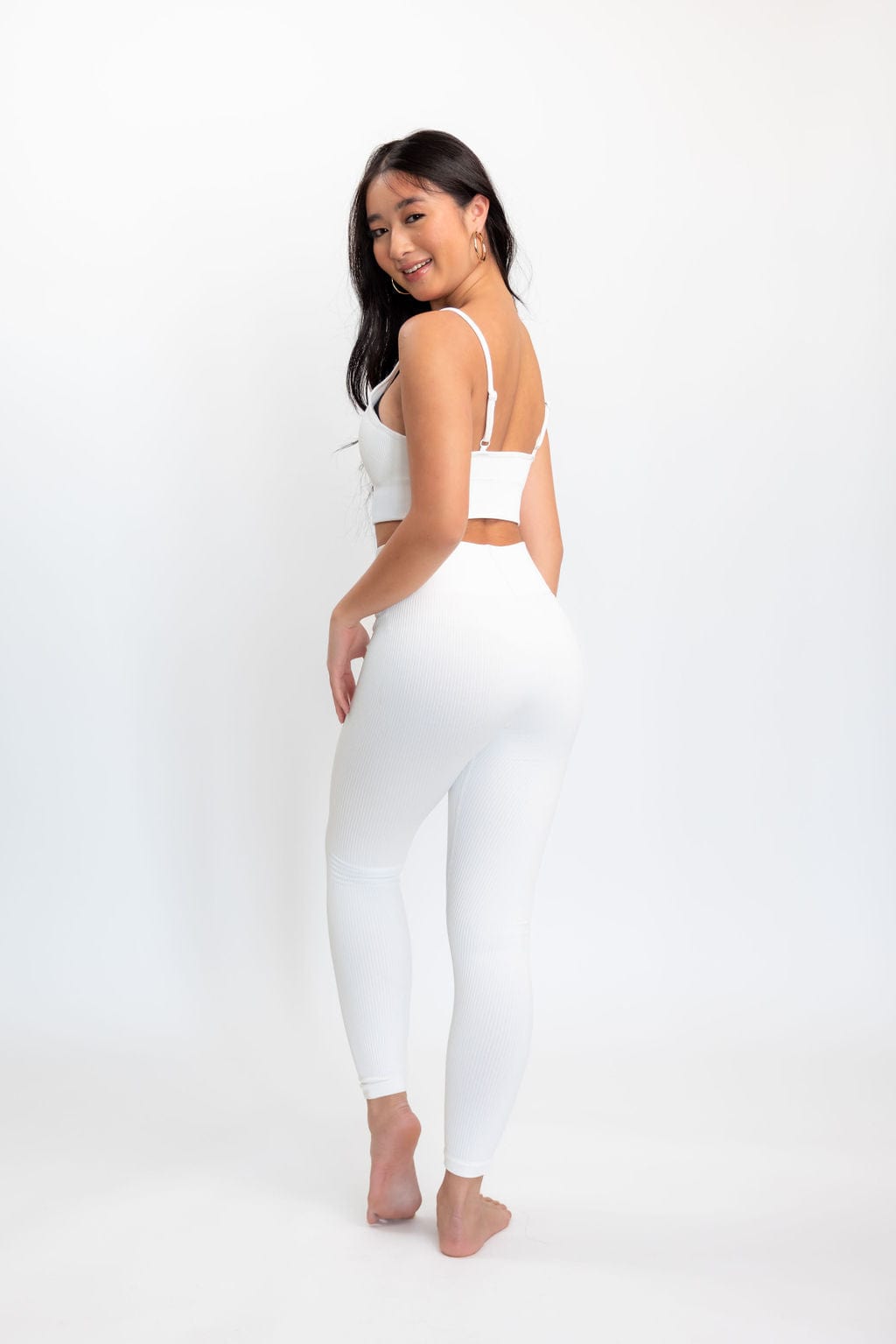 Classic Ribbed Leggings - White TuffWraps.com