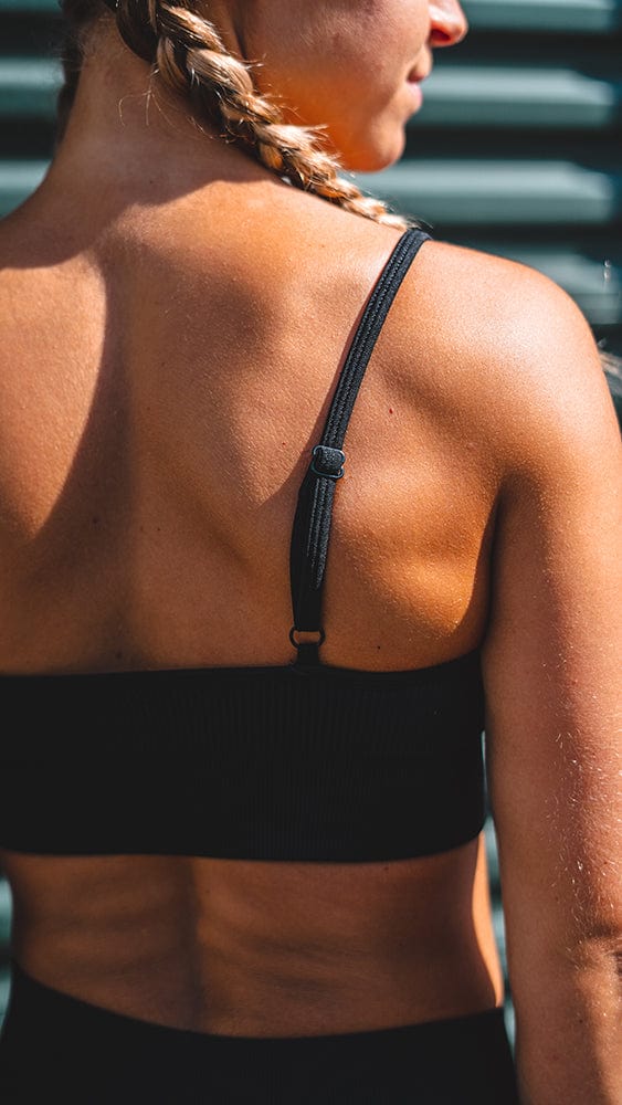 Classic Ribbed Sports Bra - Black TuffWraps.com