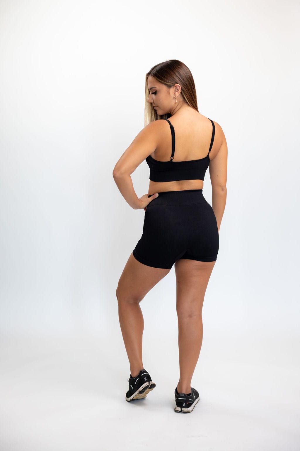 Classic Ribbed Sports Bra - Black TuffWraps.com