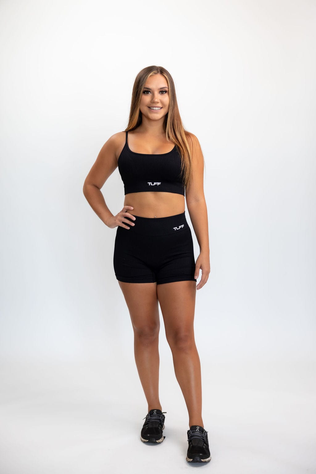 Classic Ribbed Sports Bra - Black TuffWraps.com