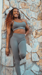 Classic Ribbed Sports Bra - Gray TuffWraps.com