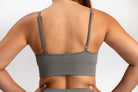 Classic Ribbed Sports Bra - Gray TuffWraps.com