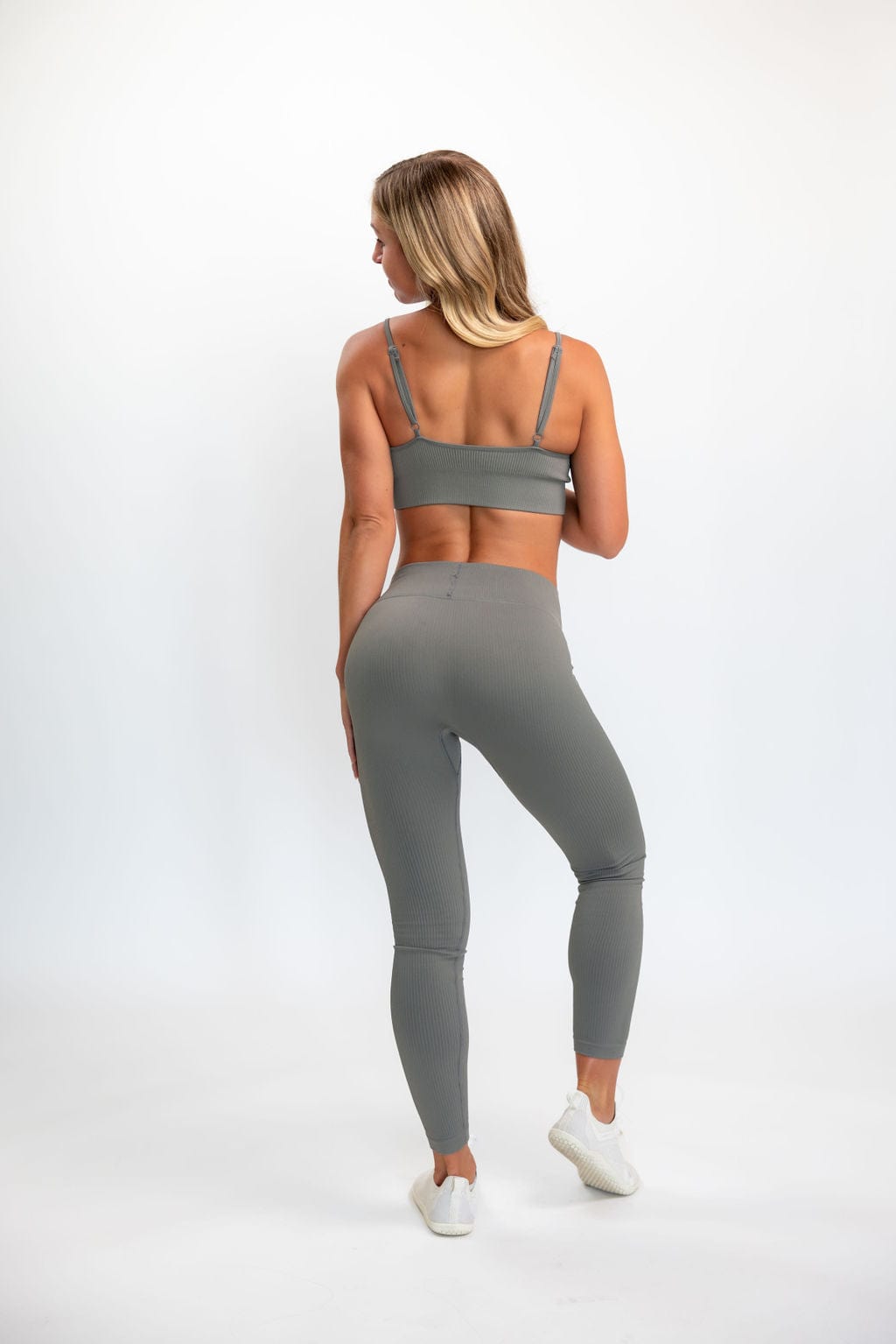 Classic Ribbed Sports Bra - Gray TuffWraps.com