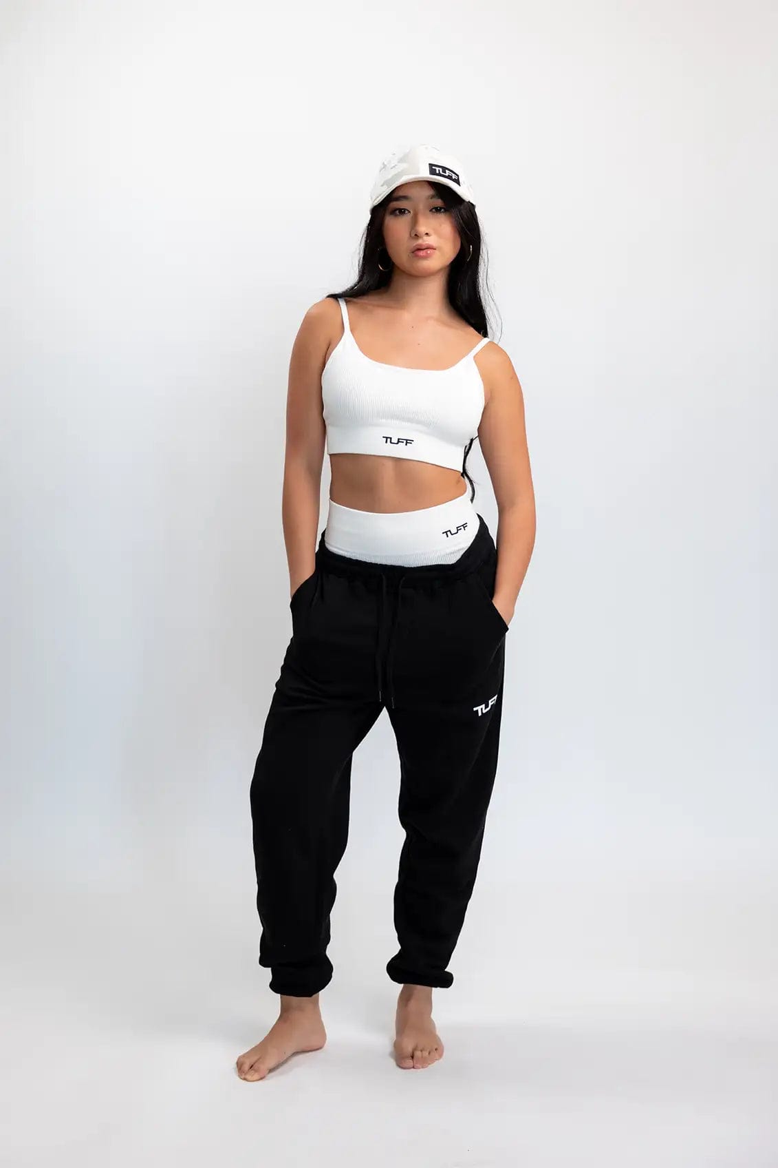 Classic Ribbed Sports Bra - White TuffWraps.com