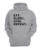 Eat. Sleep. Gym. Repeat. Hooded Sweatshirt XS / Gray TuffWraps.com