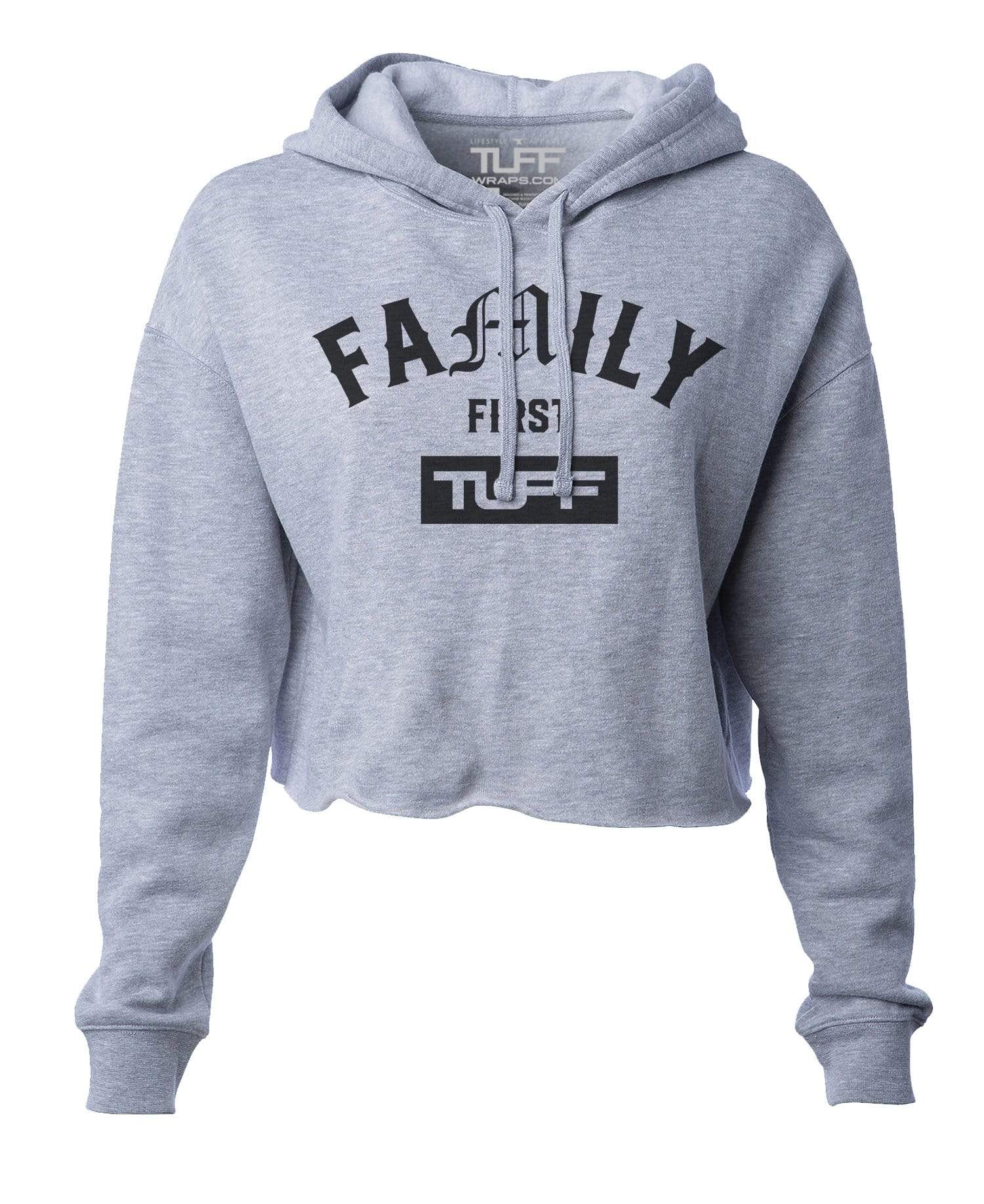 Family First Hooded Cropped Fleece XS / Heather Gray TuffWraps.com