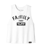 Family First Racerback Crop Top S / White TuffWraps.com