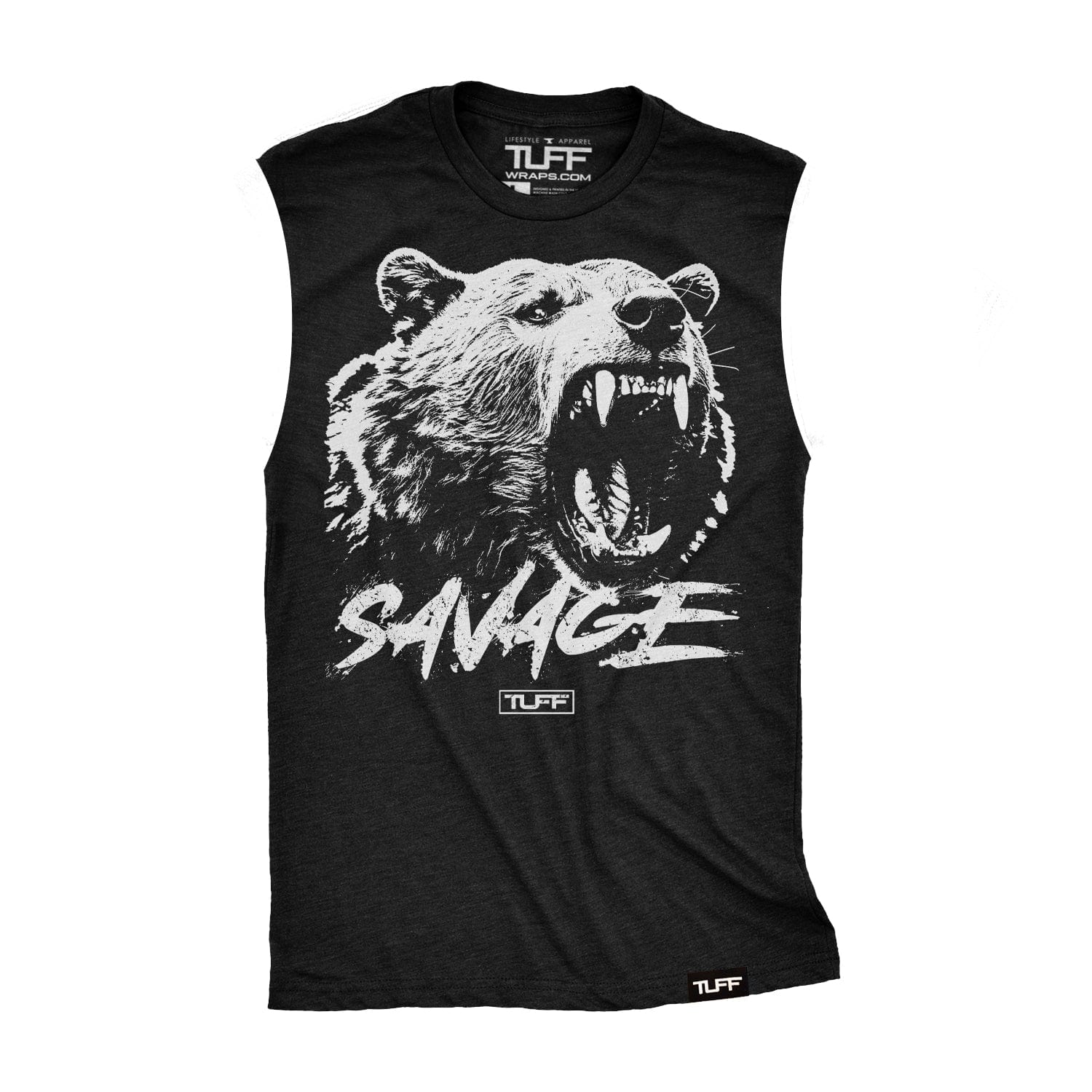 Grizzly Savage Raw Edge Muscle Tank Black / XS TuffWraps.com