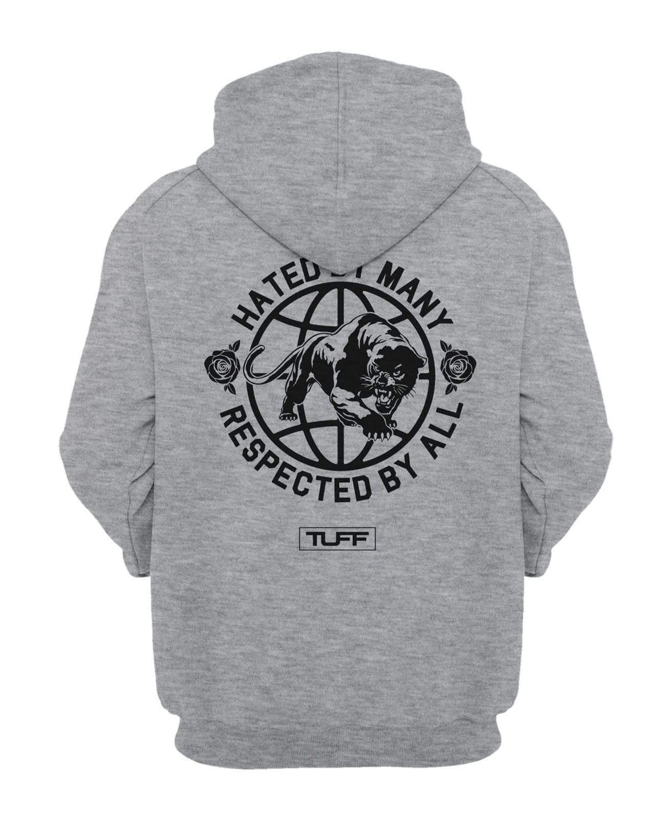 Hated By Many, Respected By All Hooded Sweatshirt XS / Gray TuffWraps.com