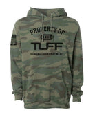 Property of TUFF Hooded Sweatshirt XS / Woodland Camo TuffWraps.com