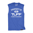 Property of TUFF Raw Edge Muscle Tank S / Royal Blue TuffWraps.com