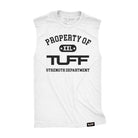 Property of TUFF Raw Edge Muscle Tank S / White TuffWraps.com