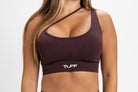 Sleek Skinny Strap Sports Bra - Brown S TuffWraps.com