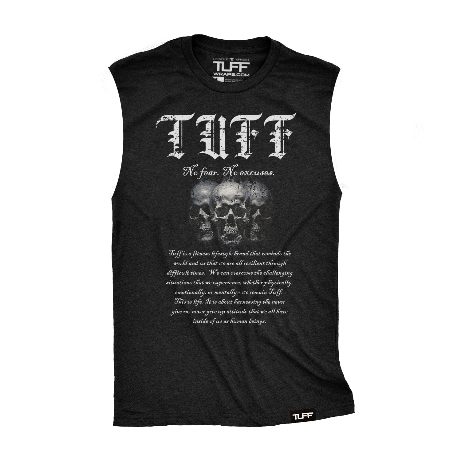 Strength in Words Raw Edge Muscle Tank TuffWraps.com