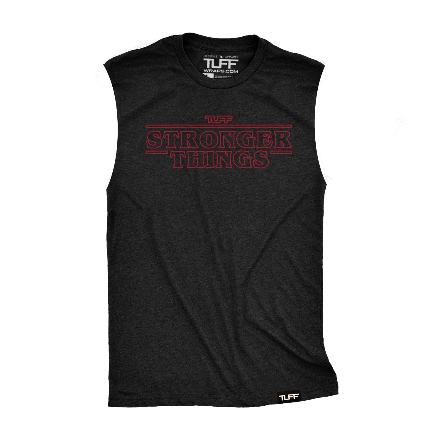 Stronger Things Raw Edge Muscle Tank S / Black TuffWraps.com