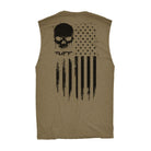 TUFF Skull Flag Raw Edge Muscle Tank TuffWraps.com