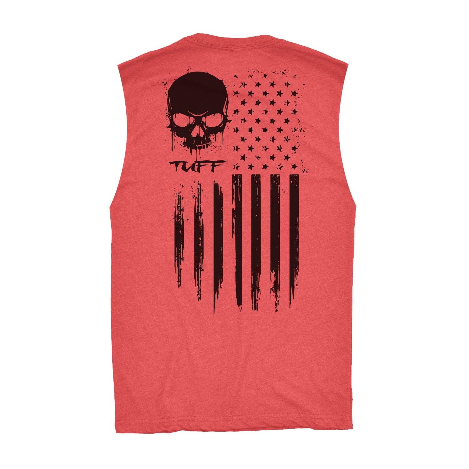 TUFF Skull Flag Raw Edge Muscle Tank TuffWraps.com