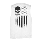 TUFF Skull Flag Raw Edge Muscle Tank TuffWraps.com