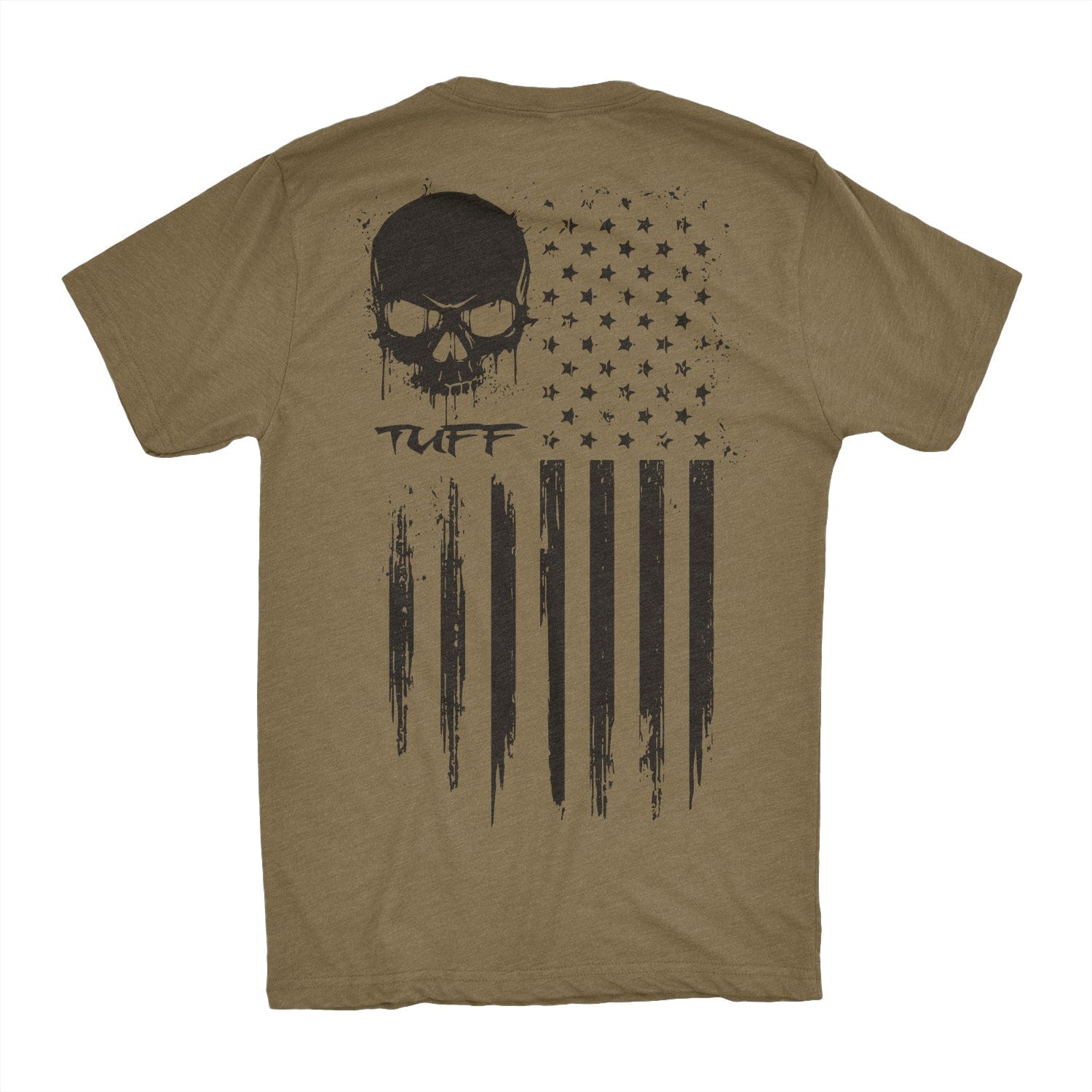 TUFF Skull Flag Tee S / Military Green TuffWraps.com