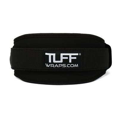 TUFF 4.5&quot; Nylon Weightlifting  Belt - All Black TuffWraps.com