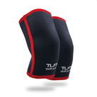 TUFF 7mm Competition Knee Sleeves (Black/Red) TuffWraps.com