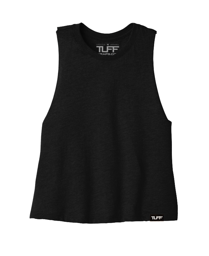 TUFF Basic Racerback Crop Top S / Black TUFF