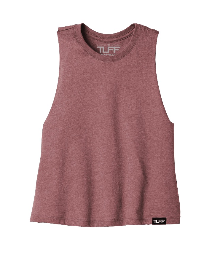 TUFF Basic Racerback Crop Top S / Rose TUFF