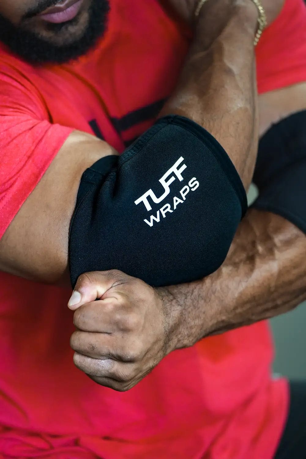 TUFF Elbow Sleeves 5mm All Black (pair) TuffWraps.com