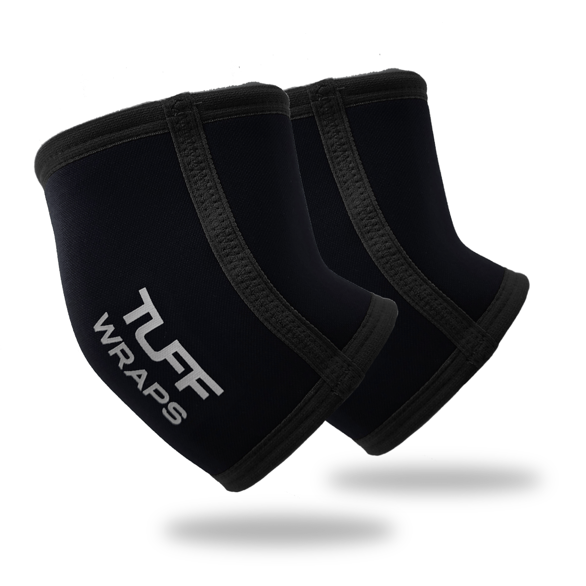 TUFF Elbow Sleeves 5mm All Black (pair) TuffWraps.com