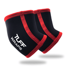 TUFF Elbow Sleeves 5mm Black/Red (pair) TuffWraps.com