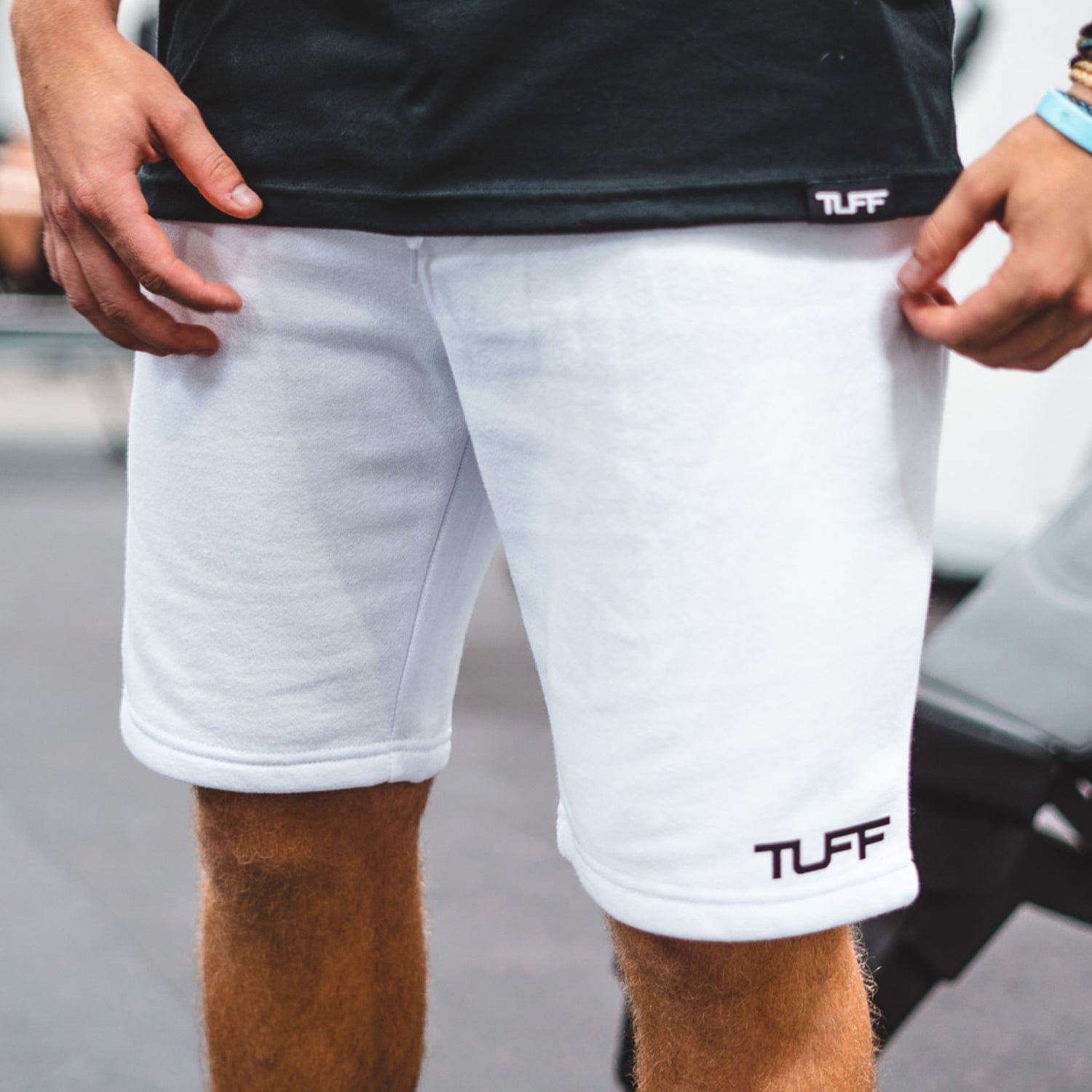 TUFF Essentials Tapered Fleece Shorts XS / White TuffWraps.com