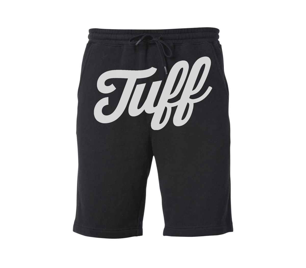 TUFF Front Script Tapered Fleece Shorts XS / Black TuffWraps.com
