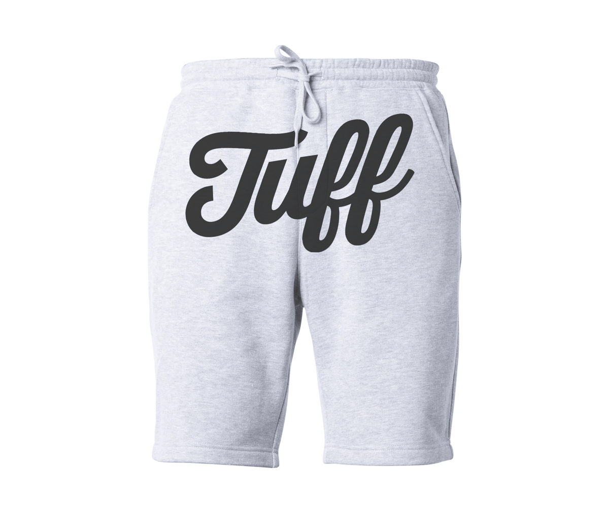 TUFF Front Script Tapered Fleece Shorts XS / Gray TuffWraps.com
