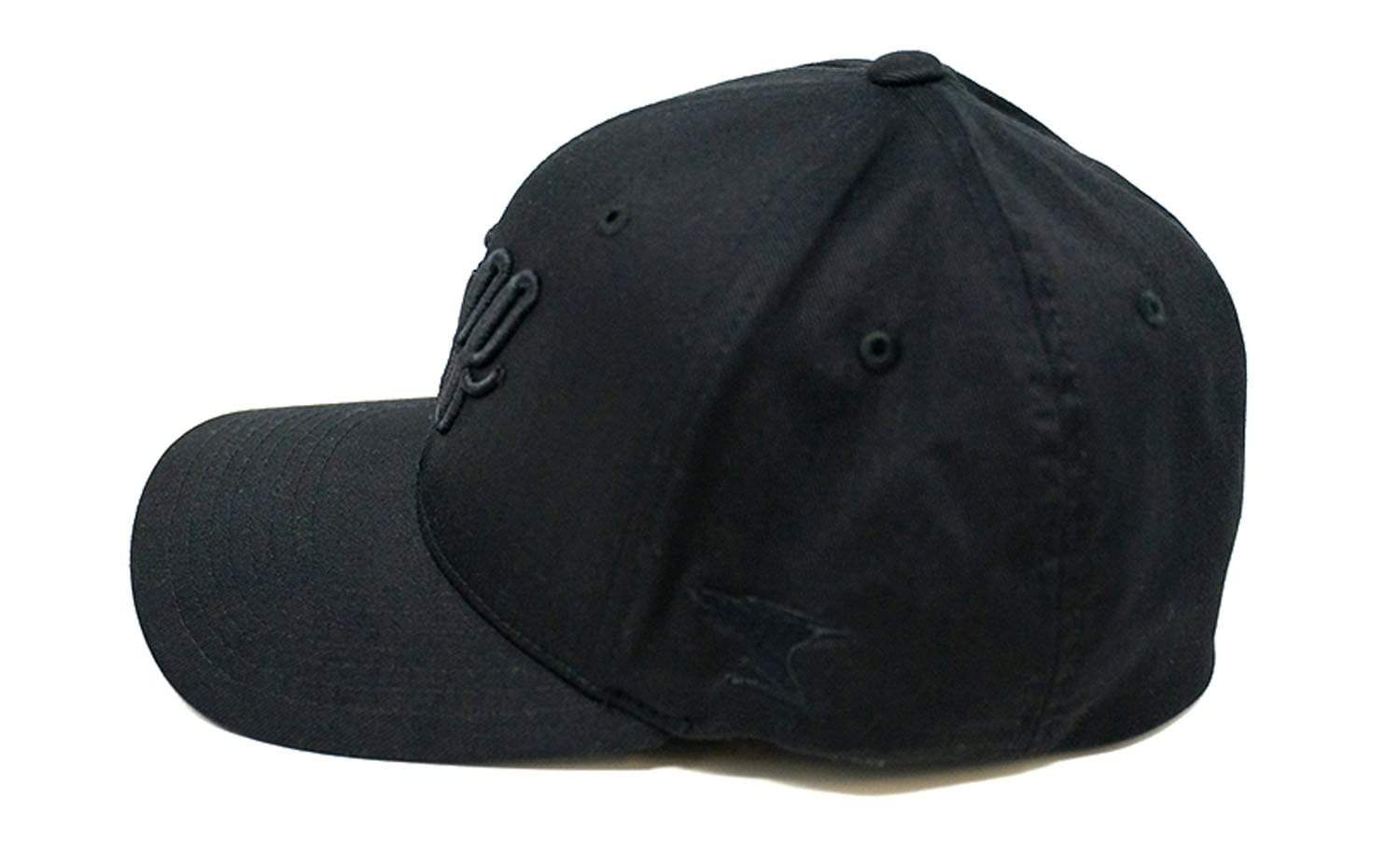 TUFF Script All Black Flexfit Hat TuffWraps.com