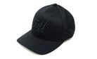 TUFF Script All Black Flexfit Hat TuffWraps.com