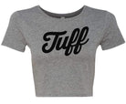 TUFF Script Crop Top XS/S / Heather Gray TuffWraps.com