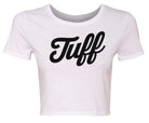 TUFF Script Crop Top XS/S / White TuffWraps.com